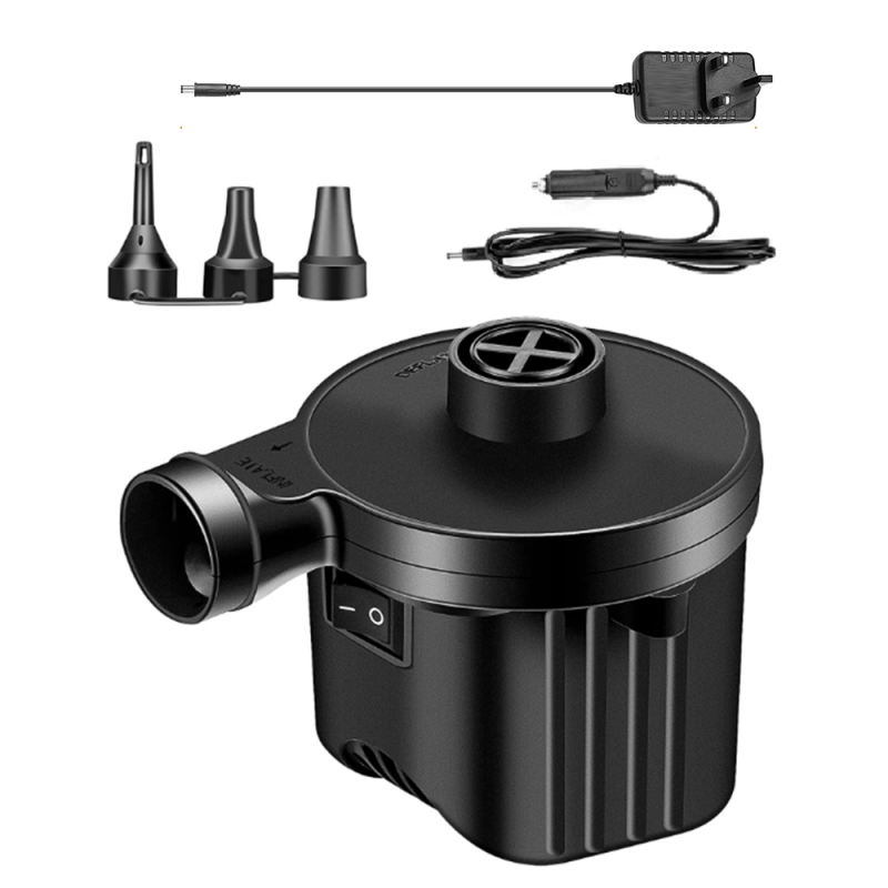 Pompa Electrica SIKS Pentru Umflat Si Dezumflat Saltele, 3 Duze, 240 V,12 V DC, Buton On / Off, Portabil, Negru, PRIZA+auto Pompa Electrica SIKS Pentru Umflat Si Dezumflat Saltele, 3 Duze, 240 V,12 V DC, Buton On / Off, Portabil, Negru, PRIZA+auto