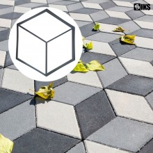 Matrita SIKS Cu Contur pentru Turnat Pavaj din Beton Amprentat Sau Piatra Decorativa, Sablon Forma Imitatie Naturala, Stampa ...
