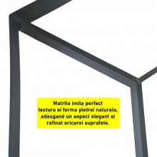 Matrita SIKS Cu Contur pentru Turnat Pavaj din Beton Amprentat Sau Piatra Decorativa, Sablon Forma Imitatie Naturala, Stampa ...