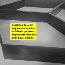 Matrita SIKS Cu Contur pentru Turnat Pavaj din Beton Amprentat Sau Piatra Decorativa, Sablon Forma Imitatie Naturala, Stampa ...