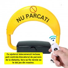 Blocator Parcare Automat SIKS, Model S, Functie Anti Furt, Cu Alarma, Control de la Distanta, Telecomanda Inclusa, Cu Acumula...