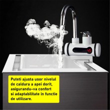 Robinet Electric Instant SIKS Cu Incalzire Instantanee a Apei, Pentru Bucatarie Sau Baie, Afisaj LCD, Reglare Temperatura Apa... Robinet Electric Instant SIKS Cu Incalzire Instantanee a Apei, Pentru Bucatarie Sau Baie, Afisaj LCD, Reglare Temperatura Apa...