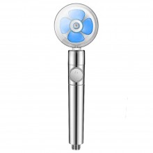 Para Cap de Dus SIKS cu Elice si Jet Turbo Tip Vortex Cu Presiune Foarte Puternica, Filtru Apa, Cap Rotativ 360° si Buton On/...
