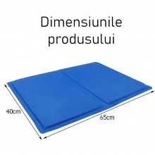 Covoras SIKS Cu Efect De Racire Pentru Caini, Animale De Companie, Tip Saltea, Poliester / Burete / Gel, 40 x 65 cm, Albastru