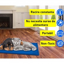 Covoras EDAR Cu Gel Pentru Caini/Pisici/Animale De Companie Tip Saltea Cu Efect De Racire, Dimensiuni 40 x 65 cm, Impermeabil...
