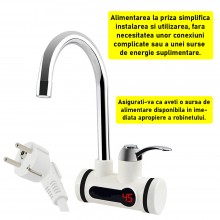 Robinet Electric EDAR Cu Montare Pe Perete, Apa Calda Instant, Afisaj Digital, Alimentare Priza, Reglaj Temperatura Apa, Alb Robinet Electric EDAR Cu Montare Pe Perete, Apa Calda Instant, Afisaj Digital, Alimentare Priza, Reglaj Temperatura Apa, Alb