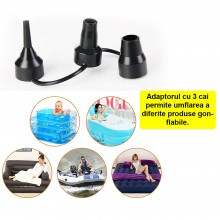 Pompa Electrica EDAR Pentru Umflat Si Dezumflat Saltele, Articole/Jucarii Gonflabile, Adaptor Cu 3 Duze Pentru Diferite Tipur... Pompa Electrica EDAR Pentru Umflat Si Dezumflat Saltele, Articole/Jucarii Gonflabile, Adaptor Cu 3 Duze Pentru Diferite Tipur...