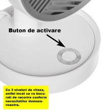 Ventilator De Masa SIKS, Birou, Design Elegant Si Modern, Cablu De Alimentare USB 1m , Diametrul 13cm , 4W, Portabil, Buton D... Ventilator De Masa SIKS, Birou, Design Elegant Si Modern, Cablu De Alimentare USB 1m , Diametrul 13cm , 4W, Portabil, Buton D...