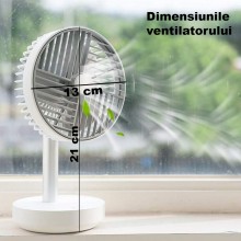Ventilator De Masa SIKS, Birou, Design Elegant Si Modern, Cablu De Alimentare USB 1m , Diametrul 13cm , 4W, Portabil, Buton D... Ventilator De Masa SIKS, Birou, Design Elegant Si Modern, Cablu De Alimentare USB 1m , Diametrul 13cm , 4W, Portabil, Buton D...