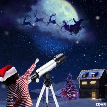 Telescop Portabil Astronomic EDAR pentru Incepatori, Distanta Focala 360mm Si Prisma De 90°, Trepied Aluminiu 28 cm Inclus, A...
