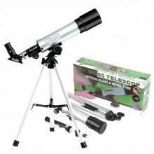 Telescop Portabil Astronomic EDAR pentru Incepatori, Distanta Focala 360mm Si Prisma De 90°, Trepied Aluminiu 28 cm Inclus, A...