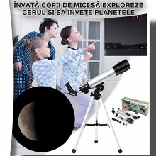 Telescop Portabil Astronomic EDAR pentru Incepatori, Distanta Focala 360mm Si Prisma De 90°, Trepied Aluminiu 28 cm Inclus, A... Telescop Portabil Astronomic EDAR pentru Incepatori, Distanta Focala 360mm Si Prisma De 90°, Trepied Aluminiu 28 cm Inclus, A...
