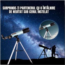 Telescop Portabil Astronomic EDAR pentru Incepatori, Distanta Focala 360mm Si Prisma De 90°, Trepied Aluminiu 28 cm Inclus, A... Telescop Portabil Astronomic EDAR pentru Incepatori, Distanta Focala 360mm Si Prisma De 90°, Trepied Aluminiu 28 cm Inclus, A...