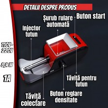 Injector EDAR® pentru tigari cu cablu de incarcare, rosu/negru Injector EDAR® pentru tigari cu cablu de incarcare, rosu/negru