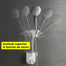 Suport EDAR Pentru Uscatorul De Par Sau Para Dus, Ideal Pentru Baie, Montare Perete, Lipire, Rezistent, Reglabil, Spatii De D...