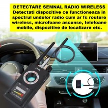 Detector Aparate Spionaj K18S EDAR, Anti-Spy, Detectie Camere, Localizatoare GPS sau GSM, Microfoane, Semnale Wi-Fi Si Dispoz...