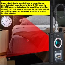 Detector Aparate Spionaj K18S EDAR, Anti-Spy, Detectie Camere, Localizatoare GPS sau GSM, Microfoane, Semnale Wi-Fi Si Dispoz...