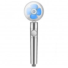 Para de Dus EDAR cu Elice, Cap Rotativ 360°, Jet Turbo, Presiune Puternica, Economisire Apa, Filtru Impuritati, Argintiu/Alba...