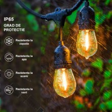 Ghirlanda Luminoasa Decorativa SIKS Cu Becuri De Interior/Exterior/Gradina, cu Alimentare la Priza, Pendule LED, 20 Metri, Lu... Ghirlanda Luminoasa Decorativa SIKS Cu Becuri De Interior/Exterior/Gradina, cu Alimentare la Priza, Pendule LED, 20 Metri, Lu...
