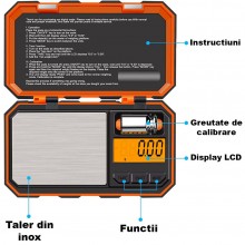 Cantar Digital EDAR De Precizie, Pentru Bijuterii, Capacitate 200g, Diviziune 0.01g, Cantarire In Grame, Oz, Ozt, Dwt, Ct, Gn... Cantar Digital EDAR De Precizie, Pentru Bijuterii, Capacitate 200g, Diviziune 0.01g, Cantarire In Grame, Oz, Ozt, Dwt, Ct, Gn...