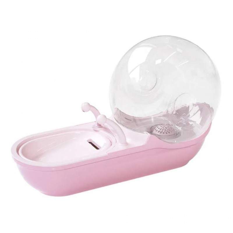 Dozator De Apa SIKS Pentru Pisici Cu Fantana Automata In Forma De Melc, USB, Ultra-silentios, 4 L, Roz