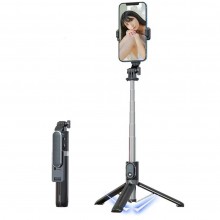 Trepied Foto Telescopic Profesional SIKS, Ajustabil, Pentru Telefon Cu Telecomanda Bluetooth, Functie Selfie Stick, Universal...