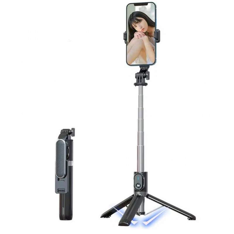 Trepied Foto Telescopic Profesional SIKS, Ajustabil, Pentru Telefon Cu Telecomanda Bluetooth, Functie Selfie Stick, Universal... Trepied Foto Telescopic Profesional SIKS, Ajustabil, Pentru Telefon Cu Telecomanda Bluetooth, Functie Selfie Stick, Universal...