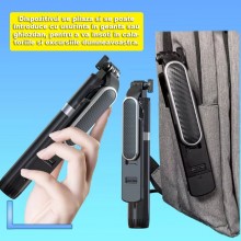 Trepied Foto Telescopic Profesional SIKS, Ajustabil, Pentru Telefon Cu Telecomanda Bluetooth, Functie Selfie Stick, Universal... Trepied Foto Telescopic Profesional SIKS, Ajustabil, Pentru Telefon Cu Telecomanda Bluetooth, Functie Selfie Stick, Universal...