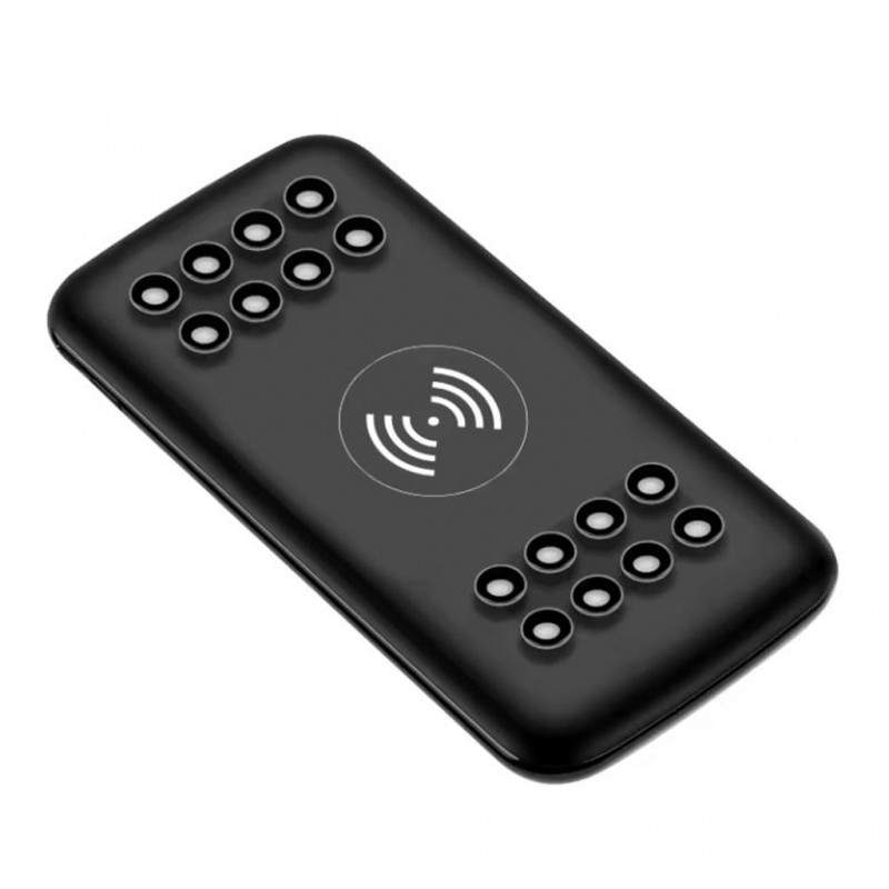 Baterie Externa SIKS Cu Incarcare Wireless, Portabila, Capacitate 20000 mAh, 2 Mufe x USB, 1 Mufa x Type-C, Culoare Negru