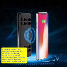 Baterie Externa SIKS Cu Incarcare Wireless, Portabila, Capacitate 20000 mAh, 2 Mufe x USB, 1 Mufa x Type-C, Culoare Negru
