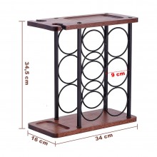 Suport EDAR Pentru Organizare Si Depozitare Pahare Si Sticle De Vin, Design Elegant, Dimensiuni 34,5 x 34 x 16 cm, Lemn/Otel,...