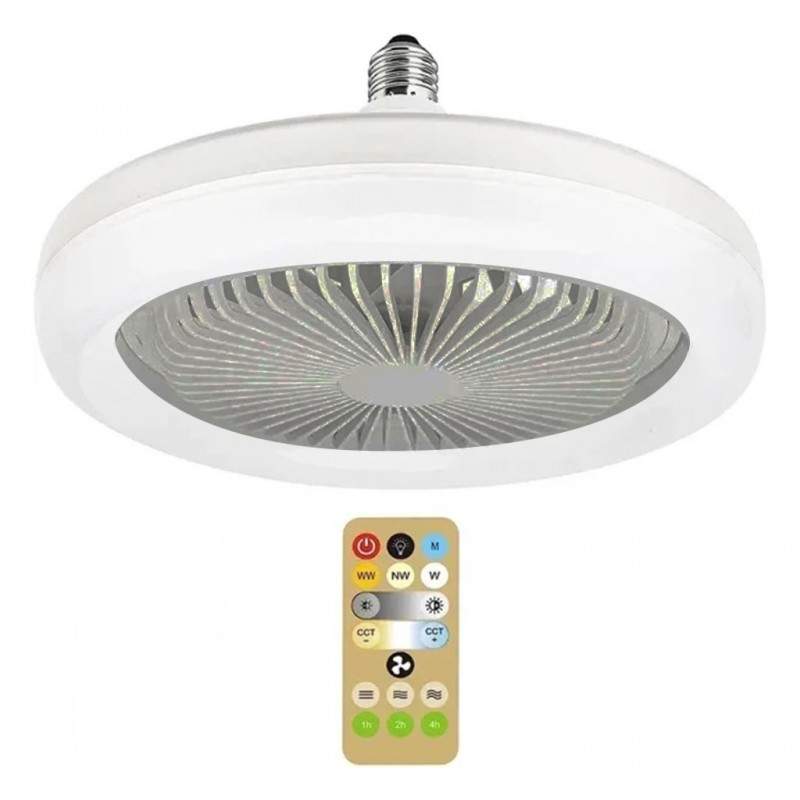 Lampa LED EDAR Cu Control De La Distanta, Telecomanda Inclusa, Prindere Directa In Fasung, Soclu E27, Control Luminozitate Si...