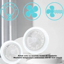 Lampa LED EDAR Cu Control De La Distanta, Telecomanda Inclusa, Prindere Directa In Fasung, Soclu E27, Control Luminozitate Si...