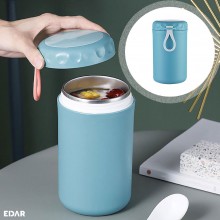 Caserola EDAR Termoizolanta Pentru Supa, Pranz, Interior Din Inox, Tip Termos, Lingura Si Furculita Incluse, Capacitate 750 m...