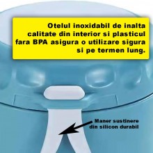Caserola EDAR Termoizolanta Pentru Supa, Pranz, Interior Din Inox, Tip Termos, Lingura Si Furculita Incluse, Capacitate 750 m...