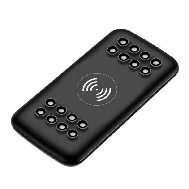 Baterie Externa Portabila EDAR, 20000 mAh, Incarcare Wireless, 2 x USB, 1 x Type-C, Ventuze Fixare, Compatibilitate Universal...