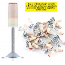 Set Cuie SIKS Tip Ciuperca Pentru Pistol, Cu Autopropulsare, 100 Bucati, 7.2 mm, Alb/Argintiu