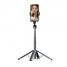 Selfie Stick EDAR Tip Trepied Foto, Lungime Reglabila, Rotativ, Ajustabil Pentru Telefon Cu Telecomanda Bluetooth, Functie Se...