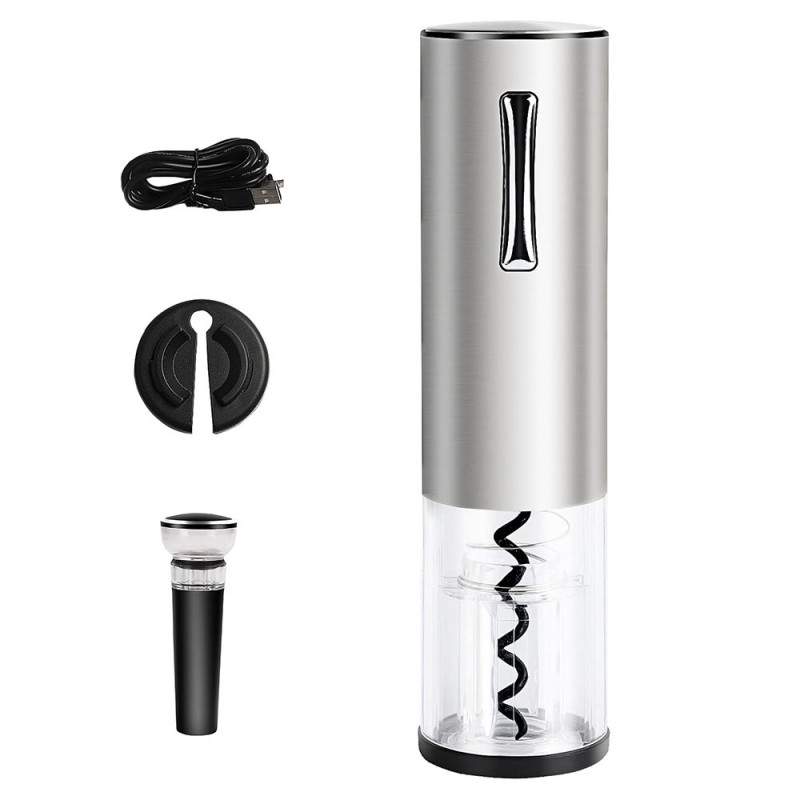 Set Cadou EDAR Pentru Vin Cu Tirbuson Electric Reincarcabil, Taietor Folie, Aerator Turnare, Dop Vacuum, Cablu USB Inclus, In... Set Cadou EDAR Pentru Vin Cu Tirbuson Electric Reincarcabil, Taietor Folie, Aerator Turnare, Dop Vacuum, Cablu USB Inclus, In...