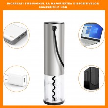 Set Cadou EDAR Pentru Vin Cu Tirbuson Electric Reincarcabil, Taietor Folie, Aerator Turnare, Dop Vacuum, Cablu USB Inclus, In... Set Cadou EDAR Pentru Vin Cu Tirbuson Electric Reincarcabil, Taietor Folie, Aerator Turnare, Dop Vacuum, Cablu USB Inclus, In...