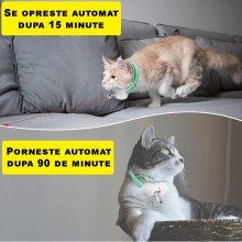 Jucarie EDAR Tip Zgarda Reglabila Pentru Pisici, Reincarcabila, USB, Doua Moduri De Iluminare Cu Laser, Turcoaz Jucarie EDAR Tip Zgarda Reglabila Pentru Pisici, Reincarcabila, USB, Doua Moduri De Iluminare Cu Laser, Turcoaz