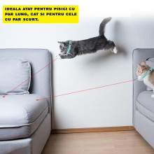 Jucarie EDAR Tip Zgarda Reglabila Pentru Pisici, Reincarcabila, USB, Doua Moduri De Iluminare Cu Laser, Turcoaz Jucarie EDAR Tip Zgarda Reglabila Pentru Pisici, Reincarcabila, USB, Doua Moduri De Iluminare Cu Laser, Turcoaz