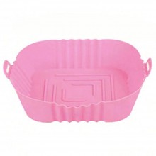Tava Silicon EDAR, Pentru Friteuza, Prajit, Copt, Air Fryer, Rezistenta La Temperaturi Inalte, Reutilizabila, Patrata, 14 x 1...