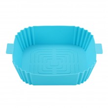 Tava Silicon EDAR, Pentru Friteuza, Prajit, Copt, Air Fryer, Rezistenta La Temperaturi Inalte, Reutilizabila, Patrata, 14 x 1...