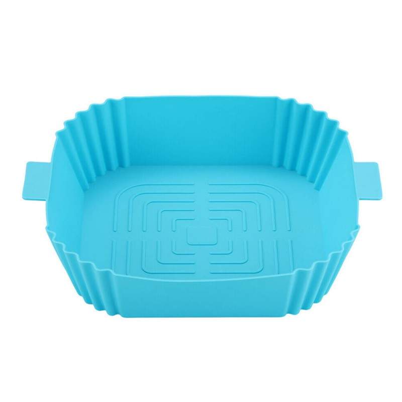 Tava Silicon EDAR, Pentru Friteuza, Prajit, Copt, Air Fryer, Rezistenta La Temperaturi Inalte, Reutilizabila, Patrata, 14 x 1...