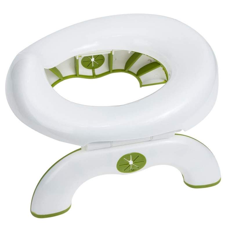 Olita 2 in 1 EDAR Pentru Calatorii, Pliabila, Reductor WC, Anti Alunecare, Cu Suport Tip Punga, 25 x 27.5 x 15 cm, Alb-Verde Olita 2 in 1 EDAR Pentru Calatorii, Pliabila, Reductor WC, Anti Alunecare, Cu Suport Tip Punga, 25 x 27.5 x 15 cm, Alb-Verde
