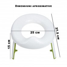 Olita 2 in 1 EDAR Pentru Calatorii, Pliabila, Reductor WC, Anti Alunecare, Cu Suport Tip Punga, 25 x 27.5 x 15 cm, Alb-Verde Olita 2 in 1 EDAR Pentru Calatorii, Pliabila, Reductor WC, Anti Alunecare, Cu Suport Tip Punga, 25 x 27.5 x 15 cm, Alb-Verde