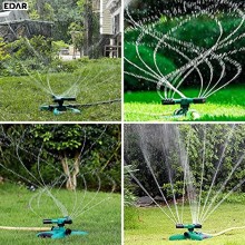 Aspersor Rotativ Irigator EDAR Cu 3 Brate, Pentru Gradina, Gazon, 12 Duze, Pulverizare Uniforma 360 Grade, Accesorii Conectiv...