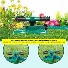 Aspersor Rotativ Irigator EDAR Cu 3 Brate, Pentru Gradina, Gazon, 12 Duze, Pulverizare Uniforma 360 Grade, Accesorii Conectiv...