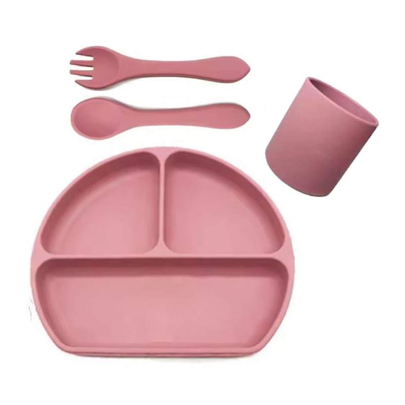 Set Diversificare EDAR Pentru Copii, Farfurie Compartimentata, Ventuza Fixare, Furculita, Lingurita, Pahar, Silicon Non-Toxic...